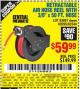 Harbor Freight Coupon CENTRAL PNEUMATIC 3/8 IN. X 50 FT. RETRACTABLE HOSE REEL Lot No. 93897/64685 Expired: 9/26/15 - $59.99
