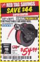 Harbor Freight Coupon CENTRAL PNEUMATIC 3/8 IN. X 50 FT. RETRACTABLE HOSE REEL Lot No. 93897/64685 Expired: 1/31/18 - $54.94