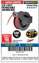 Harbor Freight Coupon CENTRAL PNEUMATIC 3/8 IN. X 50 FT. RETRACTABLE HOSE REEL Lot No. 93897/64685 Expired: 3/18/18 - $57.99