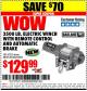 Harbor Freight Coupon 3500 LB. ELECTRIC WINCH WITH REMOTE CONTROL AND AUTOMATIC BRAKE Lot No. 61383/61604/61257 Expired: 4/19/15 - $129.99