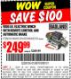 Harbor Freight Coupon 9000 LB. ELECTRIC WINCH WITH REMOTE CONTROL AND AUTOMATIC BRAKE Lot No. 61346/61325/62596/62278/68143 Expired: 8/21/16 - $249.99