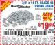 Harbor Freight Coupon 3/8" x 14 FT. GRADE 43 TOWING CHAIN Lot No. 97711/60658 Expired: 8/5/15 - $19.99