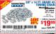 Harbor Freight Coupon 3/8" x 14 FT. GRADE 43 TOWING CHAIN Lot No. 97711/60658 Expired: 3/1/16 - $19.99