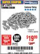 Harbor Freight Coupon 3/8" x 14 FT. GRADE 43 TOWING CHAIN Lot No. 97711/60658 Expired: 4/9/18 - $19.99