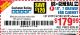 Harbor Freight Coupon 18", 7 DRAWER END CABINET Lot No. 69399/62580/68785 Expired: 8/17/15 - $179.99