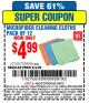 Harbor Freight Coupon MICROFIBER CLEANING CLOTHS PACK OF 12 Lot No. 63357/63361/63362 Expired: 4/5/15 - $4.99