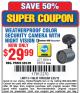Harbor Freight Coupon WEATHERPROOF COLOR SECURITY CAMERA WITH NIGHT VISION Lot No. 95914/69654 Expired: 5/25/15 - $29.99