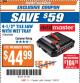 Harbor Freight ITC Coupon 4-1/2" TILE SAW WITH WET TRAY Lot No. 3733/69230 Expired: 1/30/18 - $44.99