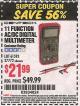 Harbor Freight Coupon 11 FUNCTION DIGITAL MULTIMETER WITH AUDIBLE CONTINUITY Lot No. 61593/37772 Expired: 9/30/15 - $21.99