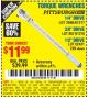 Harbor Freight Coupon TORQUE WRENCHES Lot No. 2696/61277/807/61276/239/62431 Expired: 10/18/15 - $11.99
