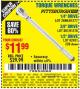 Harbor Freight Coupon TORQUE WRENCHES Lot No. 2696/61277/807/61276/239/62431 Expired: 10/29/15 - $11.99