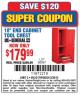 Harbor Freight Coupon 18" SIDE CABINET TOOL CHEST Lot No. 62661/68991 Expired: 3/30/15 - $179.99