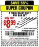 Harbor Freight Coupon 4 PIECE HEAVY DUTY PRY BAR SET Lot No. 1654/69281 Expired: 6/21/15 - $8.99