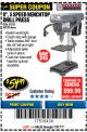 Harbor Freight Coupon 8", 5 SPEED BENCH MOUNT DRILL PRESS Lot No. 60238/62390/62520/44506/38119 Expired: 7/31/17 - $54.99