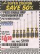 Harbor Freight Coupon 7 PIECE DOUBLE GRIP SCREWDRIVER SET Lot No. 61655 Expired: 9/30/15 - $4.99