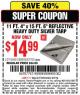 Harbor Freight Coupon 11 FT. 4 IN. x 15 FT. 6 IN. SILVER/HEAVY DUTY REFLECTIVE ALL PURPOSE/WEATHER RESISTANT TARP Lot No. 67703/69203/60451 Expired: 6/7/15 - $14.99