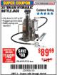 Harbor Freight Coupon 20 TON AIR/HYDRAULIC BOTTLE JACK Lot No. 96147/69593/95553 Expired: 4/23/18 - $89.99