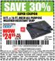 Harbor Freight Coupon 8 FT. x 16 FT. MESH ALL PURPOSE WEATHER RESISTANT TARP Lot No. 93624/60582 Expired: 4/12/15 - $24.99