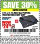 Harbor Freight Coupon HFT 8 FT. X 16 FT. MESH ALL-PURPOSE/WEATHER-RESISTANT TARP Lot No. 60582 Expired: 4/12/15 - $24.99