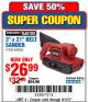 Harbor Freight Coupon 3" x 21" BELT SANDER Lot No. 69859/90045 Expired: 9/11/17 - $26.99