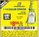 Harbor Freight Coupon 1-1/4 GALLON SPRAYER Lot No. 95692/61280/63124/63145 Expired: 8/5/15 - $8.99