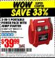 Harbor Freight Coupon 3-IN-1 PORTABLE POWER PACK WITH JUMP STARTER Lot No. 38391/60657/62306/62376/64083 Expired: 7/18/15 - $39.99