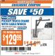 Harbor Freight ITC Coupon 1/2 TON CAPACITY PICKUP CRANE WITH CABLE WINCH Lot No. 61522/60731/37555 Expired: 8/15/17 - $129.99