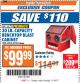 Harbor Freight ITC Coupon 30 LB. CAPACITY ABRASIVE BENCHTOP BLAST CABINET Lot No. 62454/42202 Expired: 11/30/17 - $99.99