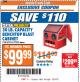 Harbor Freight ITC Coupon 30 LB. CAPACITY ABRASIVE BENCHTOP BLAST CABINET Lot No. 62454/42202 Expired: 1/30/18 - $99.99