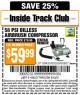 Harbor Freight ITC Coupon 58 PSI OILLESS AIRBRUSH COMPRESSOR Lot No. 69433/60329/93657 Expired: 5/12/15 - $59.99