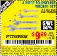Harbor Freight Coupon 4 PIECE ADJUSTABLE WRENCH SET Lot No. 903/69427/60690 Expired: 8/1/15 - $9.99