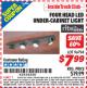 Harbor Freight ITC Coupon FOUR HEAD, LED UNDER-CABINET LIGHT Lot No. 96794 Expired: 7/31/15 - $7.99