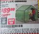 Harbor Freight Coupon 6 FT. x 6 FT. GREENHOUSE Lot No. 97439 Expired: 4/30/18 - $89.99