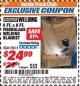 Harbor Freight ITC Coupon 6 FT. x 8 FT. FIBERGLASS WELDING BLANKET Lot No. 95015 Expired: 7/31/17 - $24.99