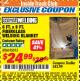 Harbor Freight ITC Coupon 6 FT. x 8 FT. FIBERGLASS WELDING BLANKET Lot No. 95015 Expired: 10/31/17 - $24.99