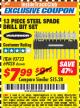 Harbor Freight ITC Coupon 13 PIECE STEEL SPADE DRILL BIT SET Lot No. 69028/93723 Expired: 10/31/17 - $7.99