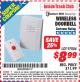 Harbor Freight ITC Coupon WIRELESS DOORBELL Lot No. 97004 Expired: 4/30/15 - $8.99