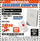 Harbor Freight ITC Coupon WIRELESS DOORBELL Lot No. 97004 Expired: 11/30/17 - $8.99