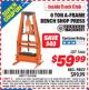 Harbor Freight ITC Coupon 6 TON A-FRAME BENCH SHOP PRESS Lot No. 12486699 Expired: 9/30/15 - $59.99
