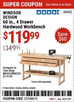 Harbor Freight Coupon 6 TON A-FRAME BENCH SHOP PRESS Lot No. 12486699 Expired: 9/28/20 - $119.99