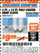Harbor Freight ITC Coupon 4 FT. x 12 FT. POLY COATED DROP CLOTH Lot No. 93713 Expired: 11/30/17 - $9.99