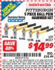 Harbor Freight ITC Coupon 5 PIECE BALL PEIN HAMMER SET Lot No. 39217 Expired: 4/30/15 - $14.99