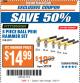 Harbor Freight ITC Coupon 5 PIECE BALL PEIN HAMMER SET Lot No. 39217 Expired: 10/3/17 - $14.99