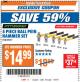 Harbor Freight ITC Coupon 5 PIECE BALL PEIN HAMMER SET Lot No. 39217 Expired: 1/9/18 - $14.99