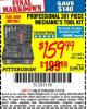 Harbor Freight Coupon PROFESSIONAL 301 PIECE MECHANIC'S TOOL KIT Lot No. 45951/69312 Expired: 1/31/16 - $159.99