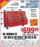 Harbor Freight Coupon 56", 11 DRAWER INDUSTRIAL QUALITY ROLLER CABINET Lot No. 67681/69395/62499 Expired: 2/1/15 - $699.99
