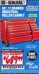 Harbor Freight Coupon 56", 11 DRAWER INDUSTRIAL QUALITY ROLLER CABINET Lot No. 67681/69395/62499 Expired: 2/28/17 - $689.99