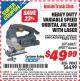 Harbor Freight ITC Coupon ORBITAL JIGSAW WITH DUST BLOWER AND LASER CUTTING GUIDE Lot No. 68821/69077 Expired: 6/30/15 - $49.99
