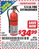 Harbor Freight ITC Coupon 5.5 LB. FIRE EXTINGUISHER Lot No. 62633 Expired: 4/30/15 - $34.99