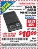 Harbor Freight ITC Coupon 500 GRAM DIGITAL POCKET SCALE Lot No. 93543 Expired: 4/30/15 - $10.99